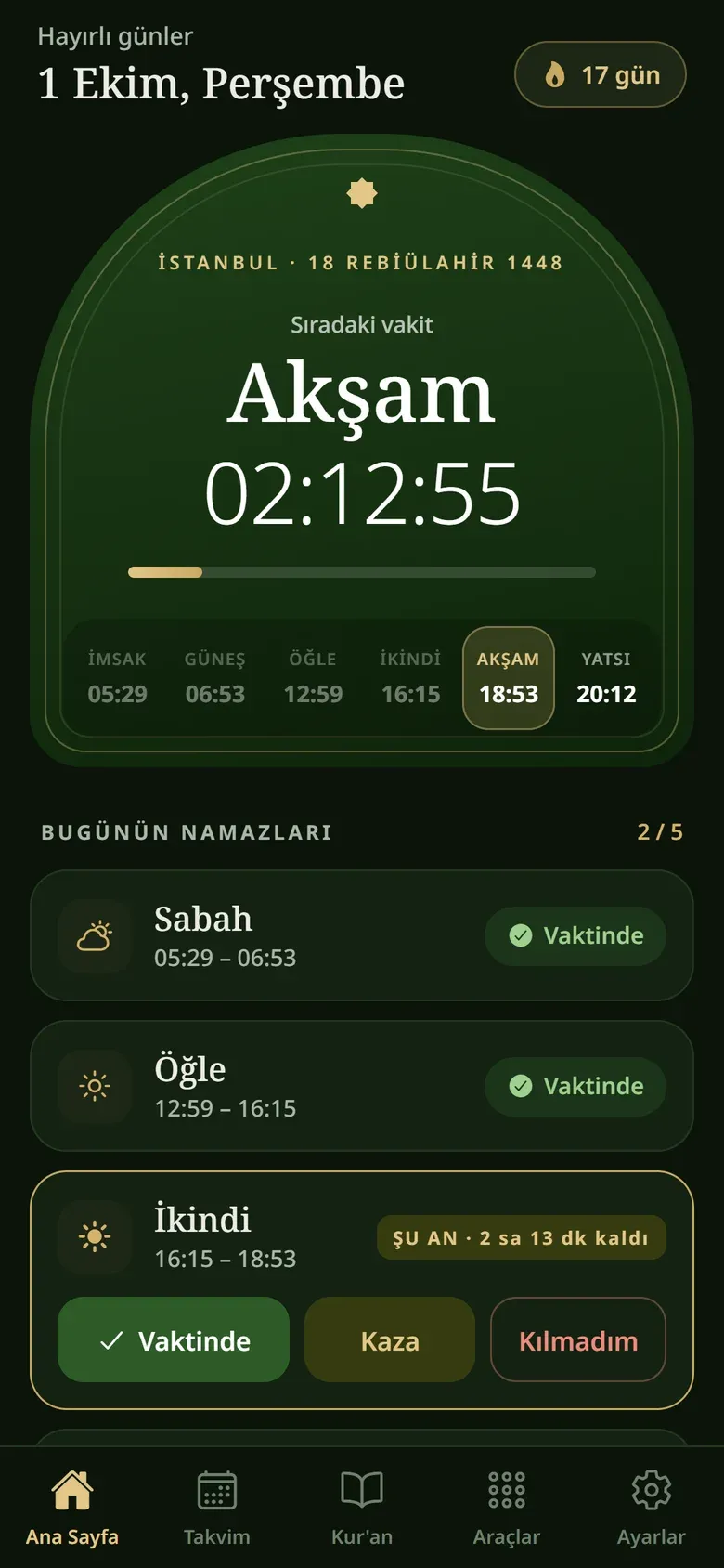 Mihrap — koyu mod